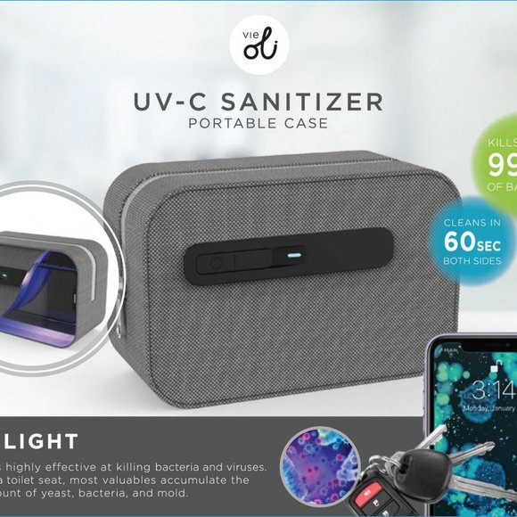 Vie Oli Lomi UV-C Sanitizer Travel Cas Grey - Picture 2 of 2